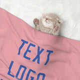 Custom Light Pink Sky Blue Pet Blanket