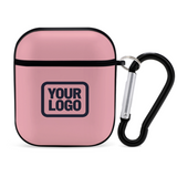Custom Light Pink Navy AirPods Case