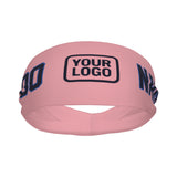 Custom Light Pink Navy Sports headband