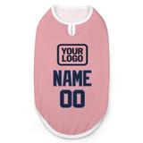 Custom Light Pink Navy Pet Vest