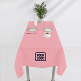 Custom Light Pink Sky Blue Square Table Cloth