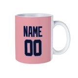 Custom Light Pink Navy Mug