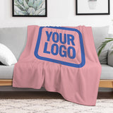 Custom Light Pink Sky Blue Blanket