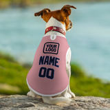 Custom Light Pink Navy Pet Vest