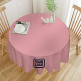 Custom Light Pink Navy Round Table Cloth