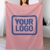 Custom Light Pink Sky Blue Blanket