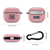 Custom Light Pink Navy AirPods Case (3rd Generation)