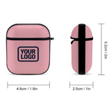 Custom Light Pink Navy AirPods Case