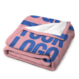 Custom Light Pink Sky Blue Blanket