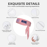 Custom Light Pink Navy Headband