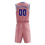 Custom Light Pink Sky Blue Basketball Set