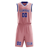Custom Light Pink Sky Blue Basketball Set