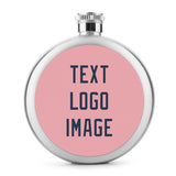 Custom Light Pink Blue Hip Flask
