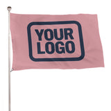 Custom Light Pink Blue Flag