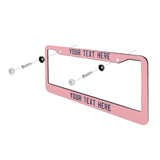Custom Light Pink Blue License Plate Frame