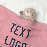 Custom Light Pink Blue Pet Blanket
