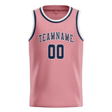 Custom Light Pink & Blue Colors Design Sports Basketball Jersey