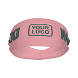 Custom Light Pink Blue Green Sports headband