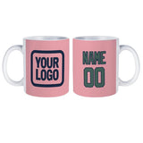 Custom Light Pink Blue Green Mug