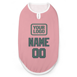 Custom Light Pink Blue Green Pet Vest