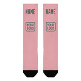 Custom Light Pink Blue Green Knee-High Sock
