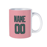 Custom Light Pink Blue Green Mug