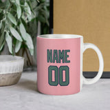 Custom Light Pink Blue Green Mug