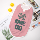 Custom Light Pink Blue Green Pet Vest