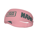 Custom Light Pink Blue Green Sports headband