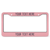 Custom Light Pink Navy License Plate Frame