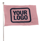 Custom Light Pink Navy Flag