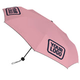 Custom Light Pink Navy Automatic Umbrella