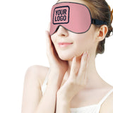 Custom Light Pink Navy Sleep Mask