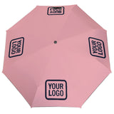 Custom Light Pink Navy Automatic Umbrella