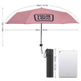 Custom Light Pink Navy Automatic Umbrella