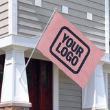 Custom Light Pink Navy Flag