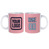 Custom Light Pink Light Blue Mug