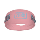 Custom Light Pink Light Blue Sports headband