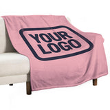 Custom Light Pink Navy Blanket