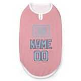 Custom Light Pink Light Blue Pet Vest