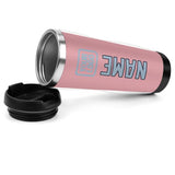 Custom Light Pink Light Blue Stainless Steel Water Cup