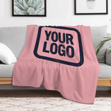 Custom Light Pink Navy Blanket