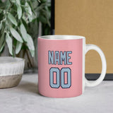 Custom Light Pink Light Blue Mug