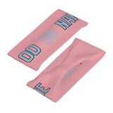 Custom Light Pink Light Blue Sports headband