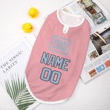 Custom Light Pink Light Blue Pet Vest