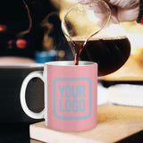 Custom Light Pink Light Blue Mug