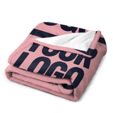 Custom Light Pink Navy Blanket