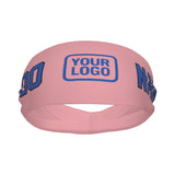 Custom Light Pink Sky Blue Sports headband