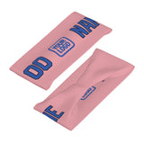 Custom Light Pink Sky Blue Sports headband