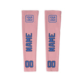Custom Light Pink Sky Blue Arm Sleeve